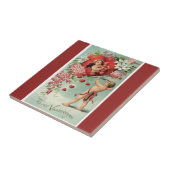 Vintage Valentinenkerne und Herz Fliese (Seite)