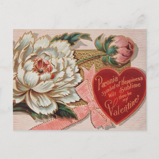 Vintage Valentinepostkarte Feiertagspostkarte (Vorderseite)