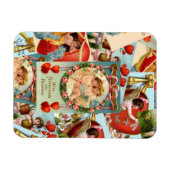 Vintage Valentinerkollage Magnet (Horizontal)