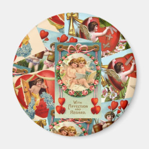 Vintage Valentinerkollage Magnet