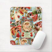 Vintage Valentinerkollage Mousepad (Mit Mouse)
