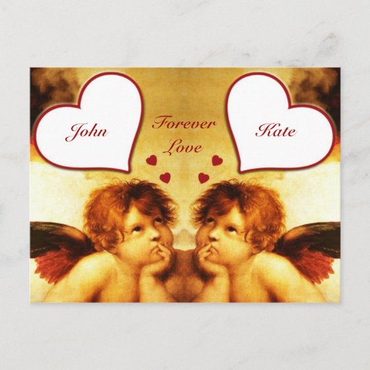 Vintage Valentinerkuppen Feiertagspostkarte (Vorderseite)