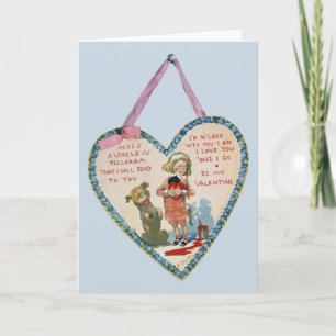 VINTAGE VALENTINE'S DAY CARD FEIERTAGSKARTE