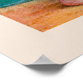 Vintage Valentine's Day Cupid Holding Globe Poster (Ecke)