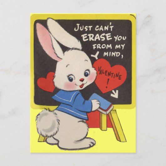 Vintage Valentine's for Kids Feiertagspostkarte (Vorderseite)