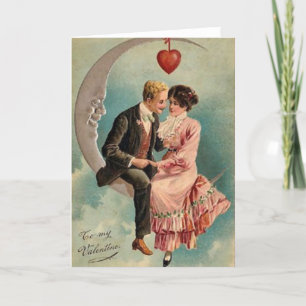 Vintage Valentinfreunde Feiertagskarte