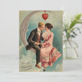 Vintage Valentinfreunde Feiertagskarte (Stehend Vorderseite)