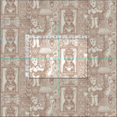 Vintage valentinische Kitschmousse Stoff (Kachel)