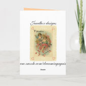 Vintage Valentinkarte Feiertagskarte (Rückseite)