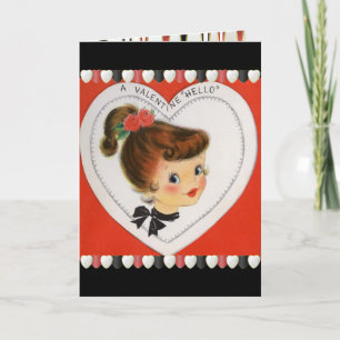 Vintage Valentinkarte für Kinder Feiertagskarte