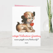 Vintage Valentinkarte für Kinder Feiertagskarte (Rückseite)
