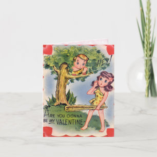 Vintage Valentinkarte für Kinder! Feiertagskarte