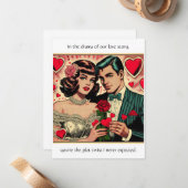 Vintage Valentinkarte mit Anführungszeichen Mitteilungskarte (Vorderseite/Rückseite Beispiel)