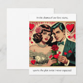 Vintage Valentinkarte mit Anführungszeichen Mitteilungskarte (Vorne/Hinten)