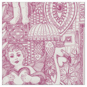 Vintage Valentinkirsche Rosa Stoff (Nahaufnahme)