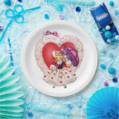 Vintage Valentinpapier-Teller Pappteller (Party)