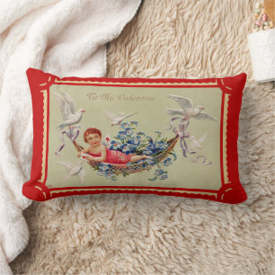 Vintage-Valentins-Cupid-Kunst Lendenkissen