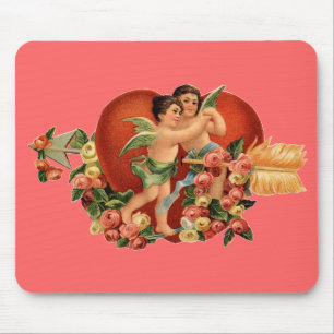 Vintage-Valentins-Engelchen Mousepad