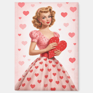 Vintage-Valentins-Pin-Up-Girl-Magnet Magnet