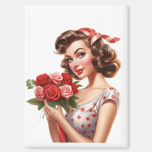 Vintage-Valentins-Pin-Up-Girl-Magnet  Magnet