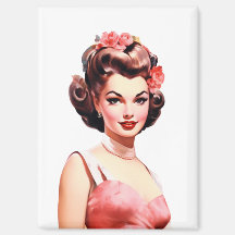 Vintage-Valentins-Pin-Up-Magnet – Vivian Heart 