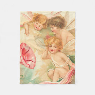 Vintage-Valentinsbote Engel 1 Fleecedecke