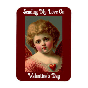 Vintage-Valentinsengel-flexibler Magnet