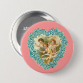 Vintage-Valentinsherz Button (Vorne & Hinten)
