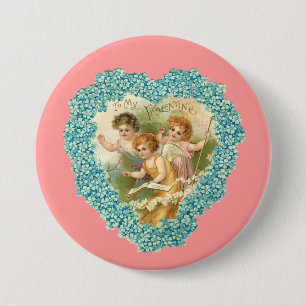 Vintage-Valentinsherz Button