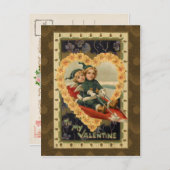 Vintage Valentinskinder Feiertagspostkarte (Vorne/Hinten)