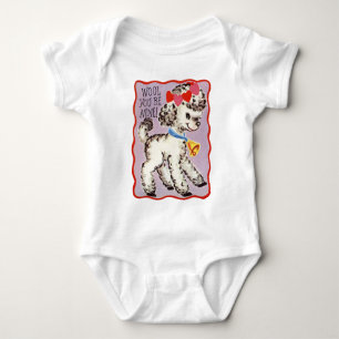 Vintage-Valentinslamm Baby Strampler