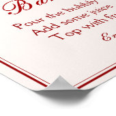 Vintage Valentinstag Brautparty Mimosa Bar Poster (Ecke)