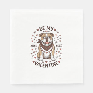 Vintage-Valentinstag-Bulldog-XOXO-Shirt-Design_1 Serviette