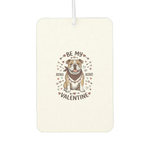 Vintage-Valentinstag-Bulldogge-XOXO-Shirt-Design_1 Autolufterfrischer