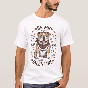 Vintage-Valentinstag-Bulldogge-XOXO-Shirt-Design_1 T-Shirt