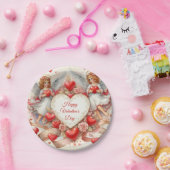 Vintage Valentinstag Cherub Engel  Pappteller (Party)
