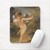 Vintage Valentinstag, Cupid mit Bogen und Pfeil Mousepad (Mit Mouse)