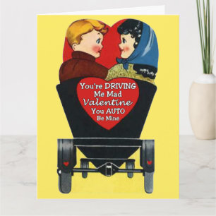 Vintage-Valentinstag, Du machst mich verrückt Vale Karte