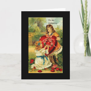 Vintage Valentinstag Feiertagskarte