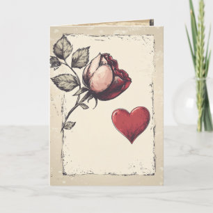 Vintage Valentinstag  Feiertagskarte