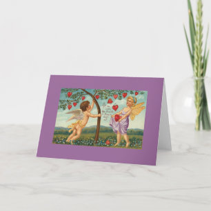 Vintage Valentinstag Feiertagskarte