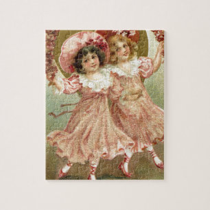 Vintage Valentinstag Freundschaft Puzzle