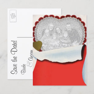 Vintage Valentinstag Frischvermählte Liebe und Rom Ankündigungspostkarte