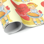 Vintage Valentinstag Geschenkpapier (Rolleneckpunkt)