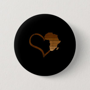 Vintage Valentinstag Herz Melanin Afrikanischer Sc Button
