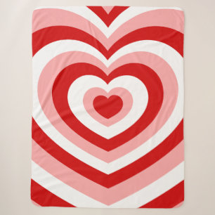 vintage Valentinstag-Herzen Pop-Art groovy 1960er Sherpadecke