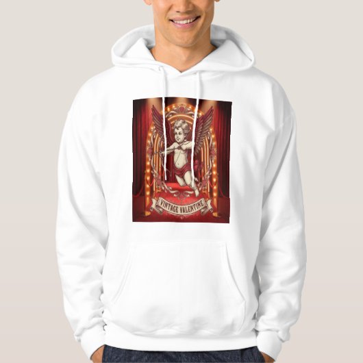 Vintage Valentinstag Hoodie (Vorderseite)