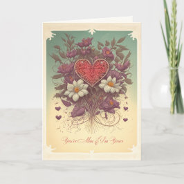 Vintage Valentinstag-Karte Feiertagskarte