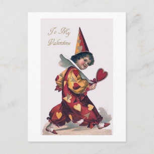 Vintage Valentinstag-Kartenwiedergabe Feiertagspostkarte