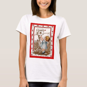 Vintage Valentinstag ~ Kleines Mädchen verschickt T-Shirt